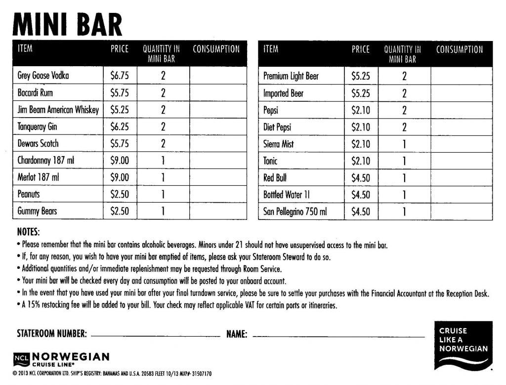 Mini Bar Menu Photo by johnql Photobucket